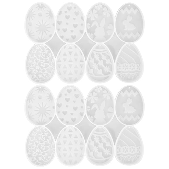 PTOOTP Easter Themed Keychain Mold Set, 2Pcs White Silicone, , Reusable Crafting Mold for Handmade Accessories