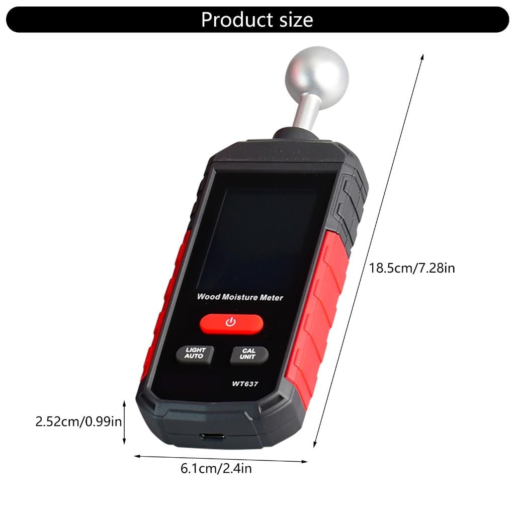 Lerpwige Digital Humidity Meter For Construction Sites Wooden Structures Adjustable Alarm