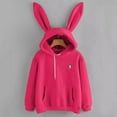 thumbnail image 2 of Spring Tops for Women 2025 Viikei Hoodies for Women Plus Size Sweatshirt for Women Womens Long Sleeve Rabbit Hoodie Sweatshirt Pullover Tops Blouse, 2 of 3