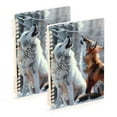 thumbnail image 6 of Wolf and Fox in Forest Spiral Journal Notebook College Ruled Notebook 8.3" x 5.7" A5 Lined Thick Paper Page, 6 of 6
