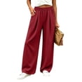 thumbnail image 3 of Zeliretfy Women's Pants Straight Leg Elastic Waist Sweatpants Waist Pockets Loose Casual Jogger Pants, 3 of 8