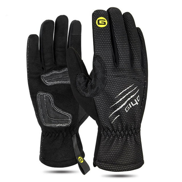 GIYO Gants d'Hiver Chauds Épaissis pour Cyclisme Hommes Femmes Gants Tactiles Absorption des Chocs pour Cyclisme Course Randonnée