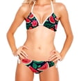 thumbnail image 2 of Watermelon Swimsuit Bikini Set with Detachable Sponge and Adjustable Strap, Two-Pack for Swimming Pool and Beach Parties, 2 of 6