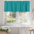 thumbnail image 4 of Teal Valances for Windows, 60 x 18in, Solid Color Rod Pocket Kitchen Valance Curtain Light Filtering Window Treatments for Living Room Bedroom, 1 Panel, 4 of 7