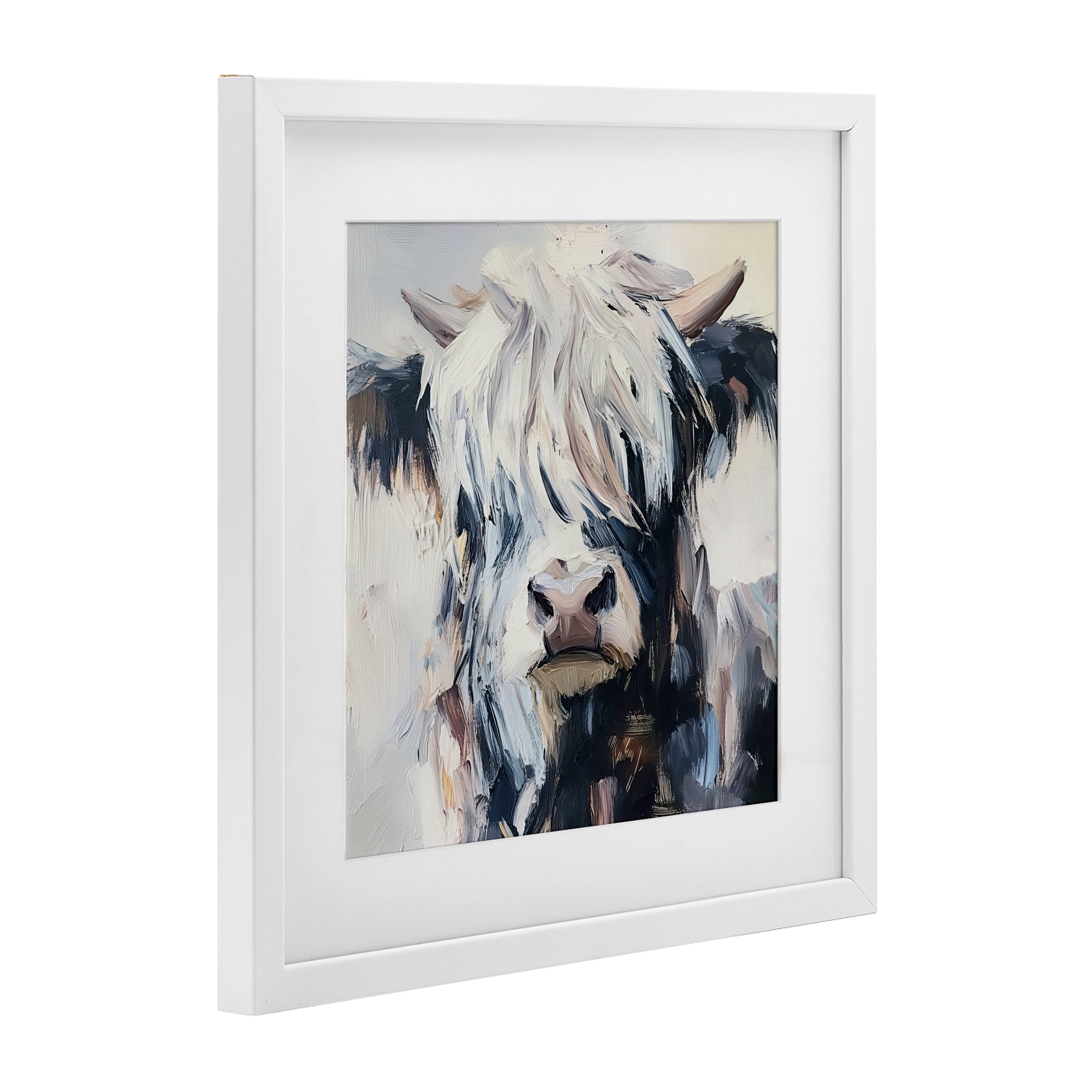 Stupell Industries Scruffy Little Highland White Framed Print Under Glass, design by Tina LeCour