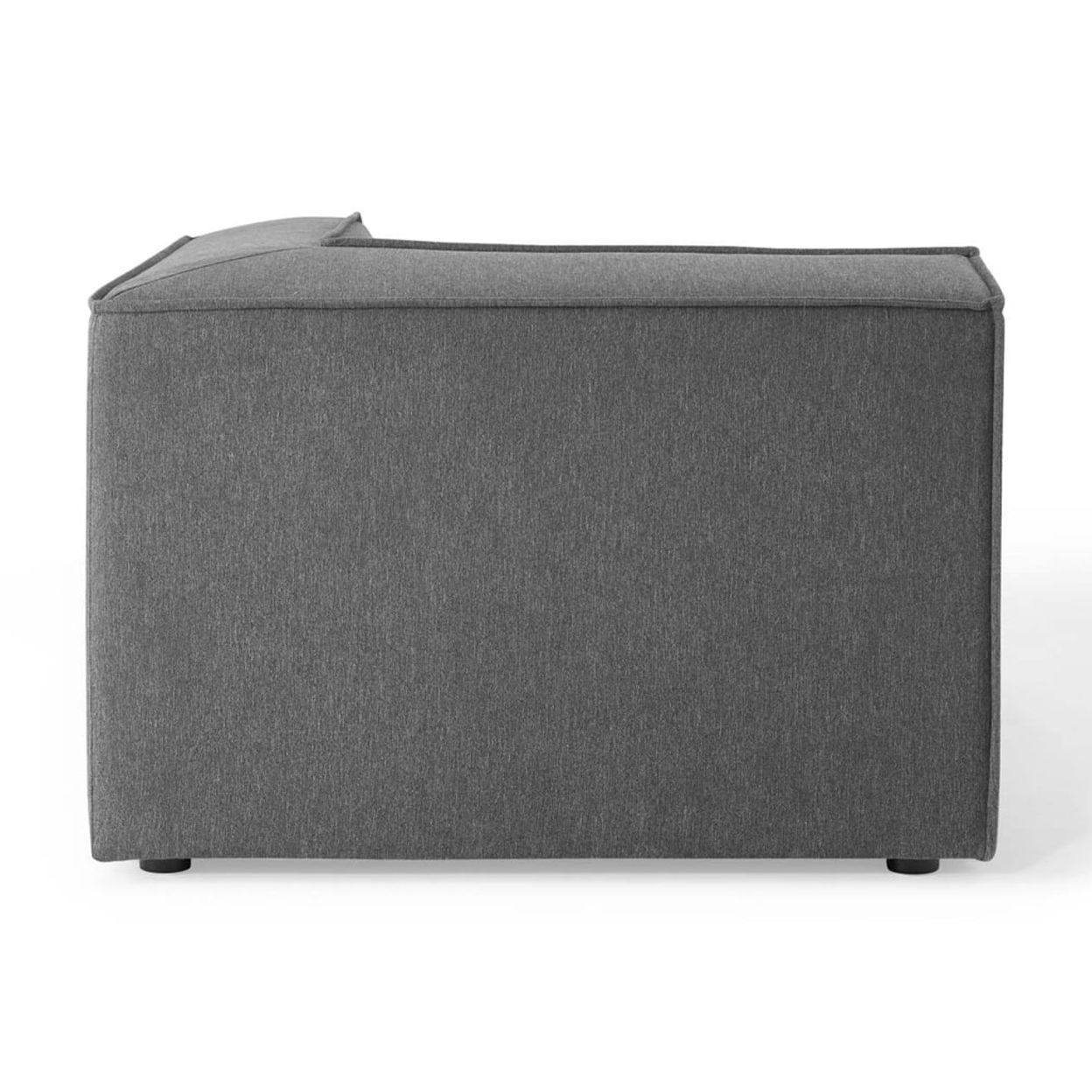 Modway Restore Polyester Fabric Sectional Sofa Corner Chair in Charcoal
