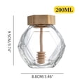 thumbnail image 3 of Pot en Verre de Forme Hexagonale avec Récipient de Stockage en Verre Résistant à la Chaleur Pot en Verre avec Couvercle et Couvercle pour la Cuisine à la Maison, 3 of 6