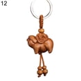 thumbnail image 2 of SPRING PARK Lucky Wooden Chinese Zodiac Carving Wooden Pendant Pendant Keychain Chain Key Ring Keyring, 2 of 7