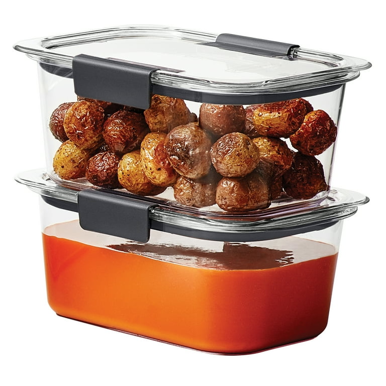 Rubbermaid Brilliance Container, Glass, 4.7 Cup