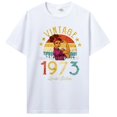 thumbnail image 1 of Divertido hecho en 1973 regalos de cumpleaños cinta de casete camiseta Vintage fiesta abuela abuelo presente verano Camiseta de algodón camisetas de regalo, 1 of 6