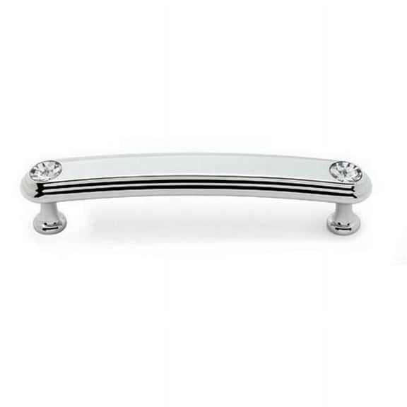 MNG Hardware 18326 128 mm Bellagio Pull, Polished Chrome & Cyrstal
