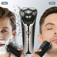 thumbnail image 4 of EIGTHTAIL 4D Electric Shaver for Men  IPX7 Waterproof Electric Razor Dry Wet Rotary Face Shaver Rechargeable Cordless Travel Beard Trimmer w/ LED Display & Charging Stand & Pop Up Trimmer, 4 of 7