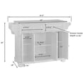 thumbnail image 7 of Crosley Furniture Alexandria MDF Wood Kitchen Island in Mahogany, 7 of 7