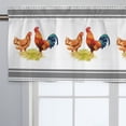 thumbnail image 5 of Farm Chicken Kitchen Curtain Valance 54''x 18'' Farmhouse Rooster Hen Rod Pocket Short Curtain Farm Animals Life Window Decor Panel for Kids Toddler Nursery Bedroom Living Room Bathroom, 5 of 7