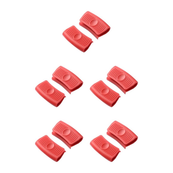 Funda de soporte para mango de olla Billuyoard 2 piezas antideslizante Rojo