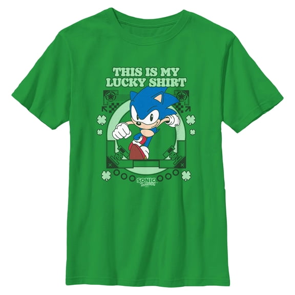 Boys Sonic the Hedgehog My Lucky Clover Sonic T Shirt