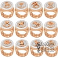 thumbnail image 2 of Mens 14K Rose Gold Finish Baguette/Round Cut Simulated Diamond Pisces Fish Zodiac Sign Astrology Ring Band, 2 of 3