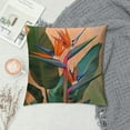 thumbnail image 2 of Creowell Aesthetic Decorative Tropical Flower Pillow Covers Bird of Paradise Throw Pillows White, 2 of 5