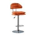 thumbnail image 1 of Silla de bar Taburete de bar moderno con reposapiés con respaldo Taburete de mostrador Taburete de bar para cocina Isla Comedor Hogar Cafetería Naranja, 1 of 8