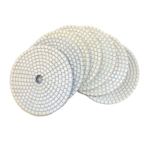 5" JHX Dry Diamond Polishing Pads Set of 7 with no buff