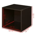 thumbnail image 4 of Niche Cubo Storage Set- 4 Full Cubes/8 Half Cubes with Foldable Storage Bins- White Wood Grain/Teal, 4 of 8
