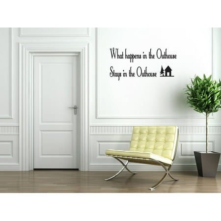 Outhouse Bathroom Vinyl Wall Decor Lettering Art Funny Quote Words