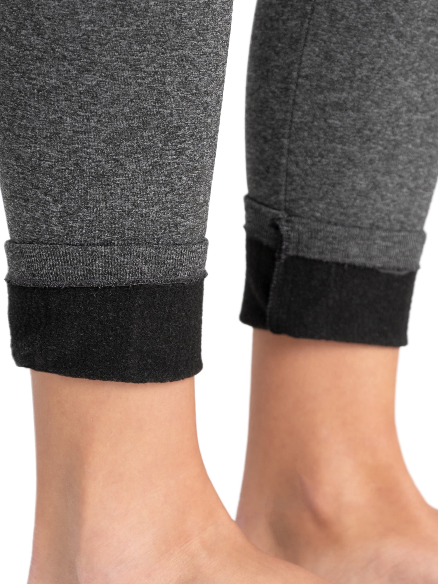 MUK LUKS Women's 2 Pair Jersey Fleece Lined Leggings, 2 Pack, Sizes S/M to 1X/2X