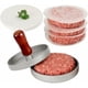 thumbnail image 1 of Prensa para hamburguesas con 100 hojas de papel para masa, papel redondo para hornear, prensa para carne molida de aluminio, prensa para hamburguesas con revestimiento antiadherente, para, 1 of 5