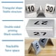 thumbnail image 3 of 50 Uds. Marcador de Mesa para Restaurante y Bar, Letrero de Números de Mesa, Tarjetas de Números de Mesa Apilables, Número Negro de Doble Cara, 3 of 5