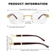 thumbnail image 5 of Gafas de sol Pro Acme sin montura rectangulares para hombre y mujer, 5 of 5