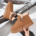 thumbnail image 6 of Viluyesy Womens Suede Boots, Keep Warm Faux Fur Lined Soft Thick Sole Winter Fashion Outdoor Snow Booties Brown US5.5, 6 of 9