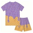 thumbnail image 5 of XAOFW Back To School Outfits For Boys Short Sleeve Ice Cream Printed Tops Shorts Toddler Kids Summer Cute Clothing Sets 9-10 Years, 5 of 5