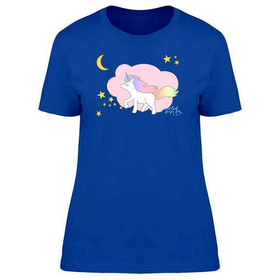 Cute Magical Unicorn Doodle T-Shirt Women -Image by Shutterstock, Female Small