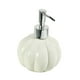 thumbnail image 4 of Dispensador de jabón de cerámica, contenedor de líquido, decoración novedosa, botella con forma de calabaza Blanco, 4 of 9