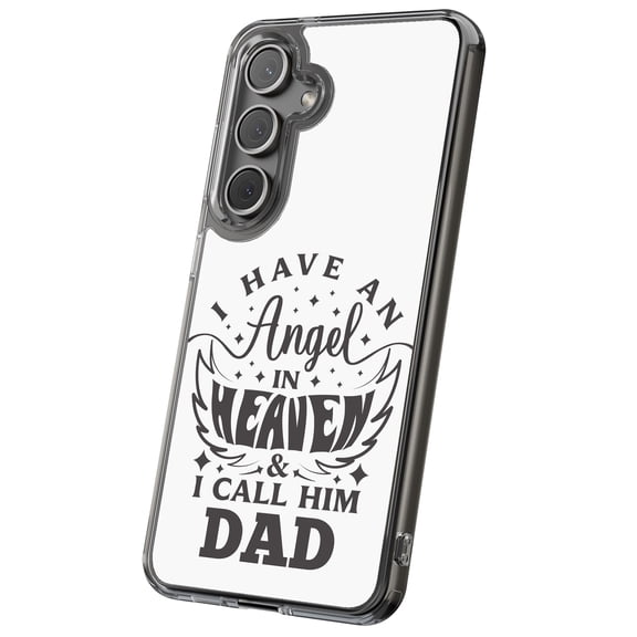 For Samsung Galaxy S10 Plus, Hybrid Clear, Have Angel Dad Print, USA