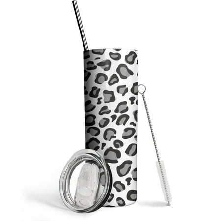

Leopard Tumbler Tumbler with Lid and Straw-Leopard Cheetah Print-Stainless Steel Insulated-Skinny Tumbler for Women Mom Girls Daughter Teenage Girls-Travel Iced Coffee Cup Mug-20 Oz Tumbler