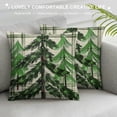 thumbnail image 3 of Qinduosi Watercolor Christmas Tree Pillow Covers Inch Green Black White Buffalo Plaid Decorative Pillow Cases Xmas Holiday Square Throw Pillows Set of  Home Decor For Sofa Couch Bedroom Porch Outdoor, 3 of 5