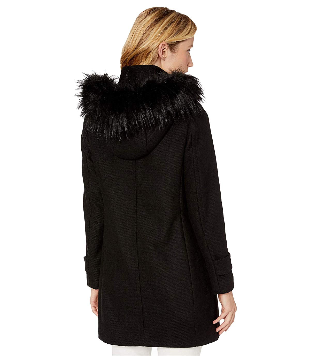 cole haan wool twill hooded duffle coat