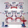 thumbnail image 3 of Happy Independence Day Kitchen Curtains Valances 3 Piece Set, 4TH OF JULY Watercolor U. S, Flag Butterflies Rod Pocket Tier Curtain and Valance Drapes for Small Window 36 Inch Length for Bedroom Cafe, 3 of 9