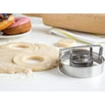 thumbnail image 2 of Fox Run Cookie Cutter - 4" Tin Plated Steel Donut Cutter with Handle, 2 of 2