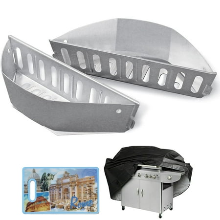 

Weber Char-Basket Charcoal Holders Set of 2 Bundle with Cuisinart 3D City Collection Rome Cutting Board + Grill Cover Barbecue Waterproof Outdoor Protection