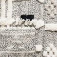 thumbnail image 6 of SAFAVIEH Casablanca Cohen Geometric Wool Shag Area Rug, Ivory/Black, 5' x 8', 6 of 9