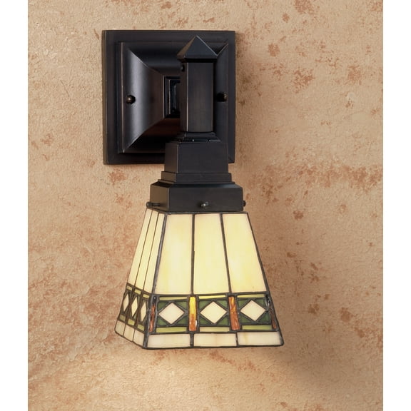 5"W Diamond Mission Wall Sconce