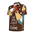 thumbnail image 4 of Wukai Rooster And Chicken Men’s Polo Shirts,Quick-Dry Athletic Shirt,Classic Fit Shirts-, 4 of 8