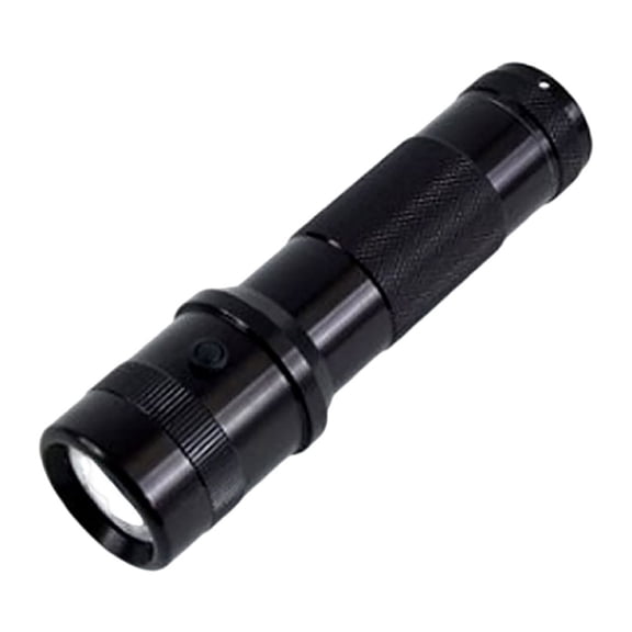 10-color Light Flashlight Aluminum Alloy Battery Operated Flashlight for Camping Hiking Fishing  Black