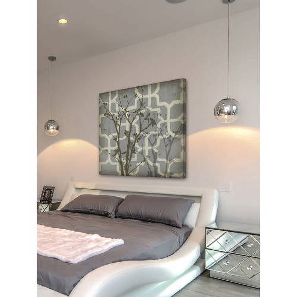 "Silhouette & Pattern V" Painting Print on Wrapped Canvas