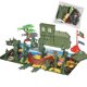 thumbnail image 1 of EeaseMX Juego de 21 figuras de soldado de plástico militar, accesorios y decoración (patrón aleatorio para aviones y banderas), 1 of 7
