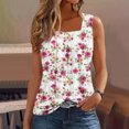 thumbnail image 6 of Buigttklop Summer Tank Tops for Women Sleeveless Square Neck Beach Praty Shirts Vacation Floral Tunic Shirt, 6 of 6
