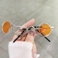 thumbnail image 2 of Folding Round Frame Sunglasses: Portable, Metal Frame, AC Lenses, Ideal for Travel, Sports, and Daily Wear, 2 of 3