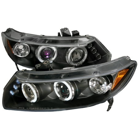 Honda Civic 2010 Front Spec-D Tuning 2006-2011 Honda Civic 2Dr Led Projector Headlights 2006 2007 2008 2009 2010 2011 (Left + Right) ()